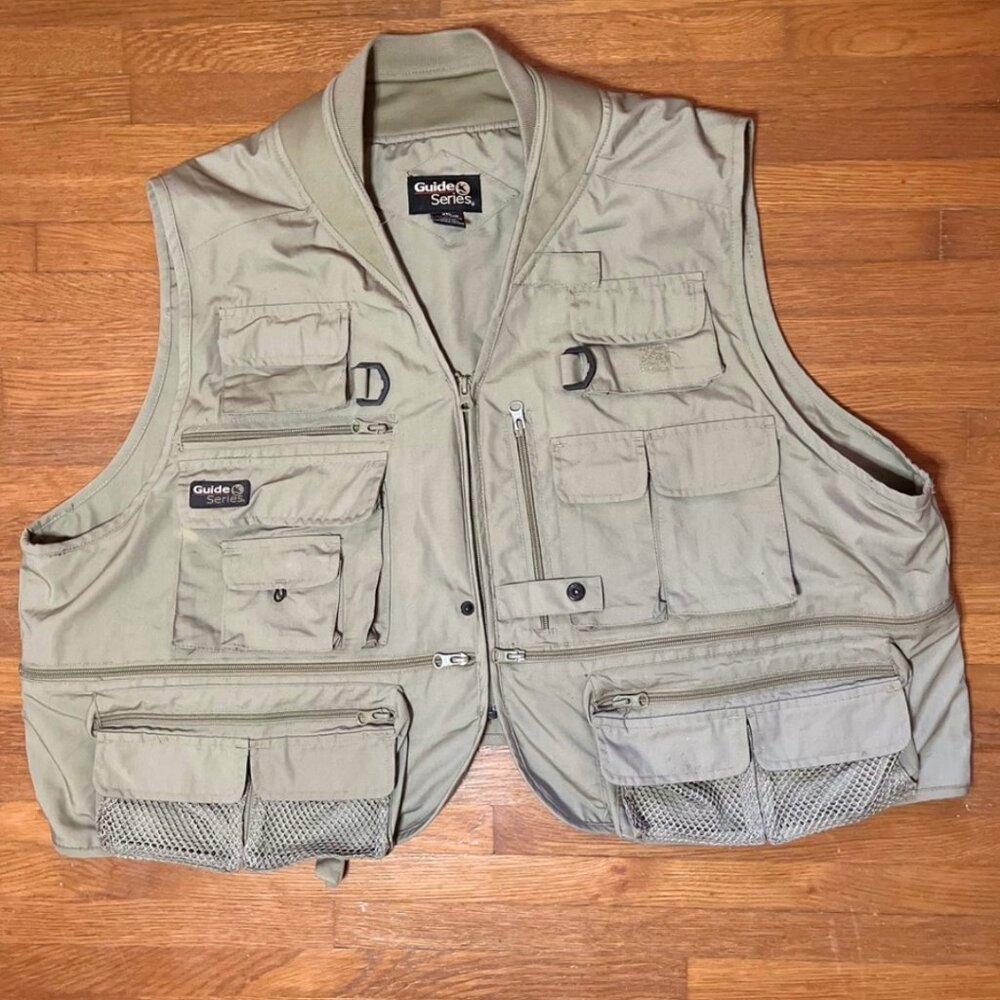 Guide Series Unisex Khaki Vest Fly Fishing Outdoor Pockets